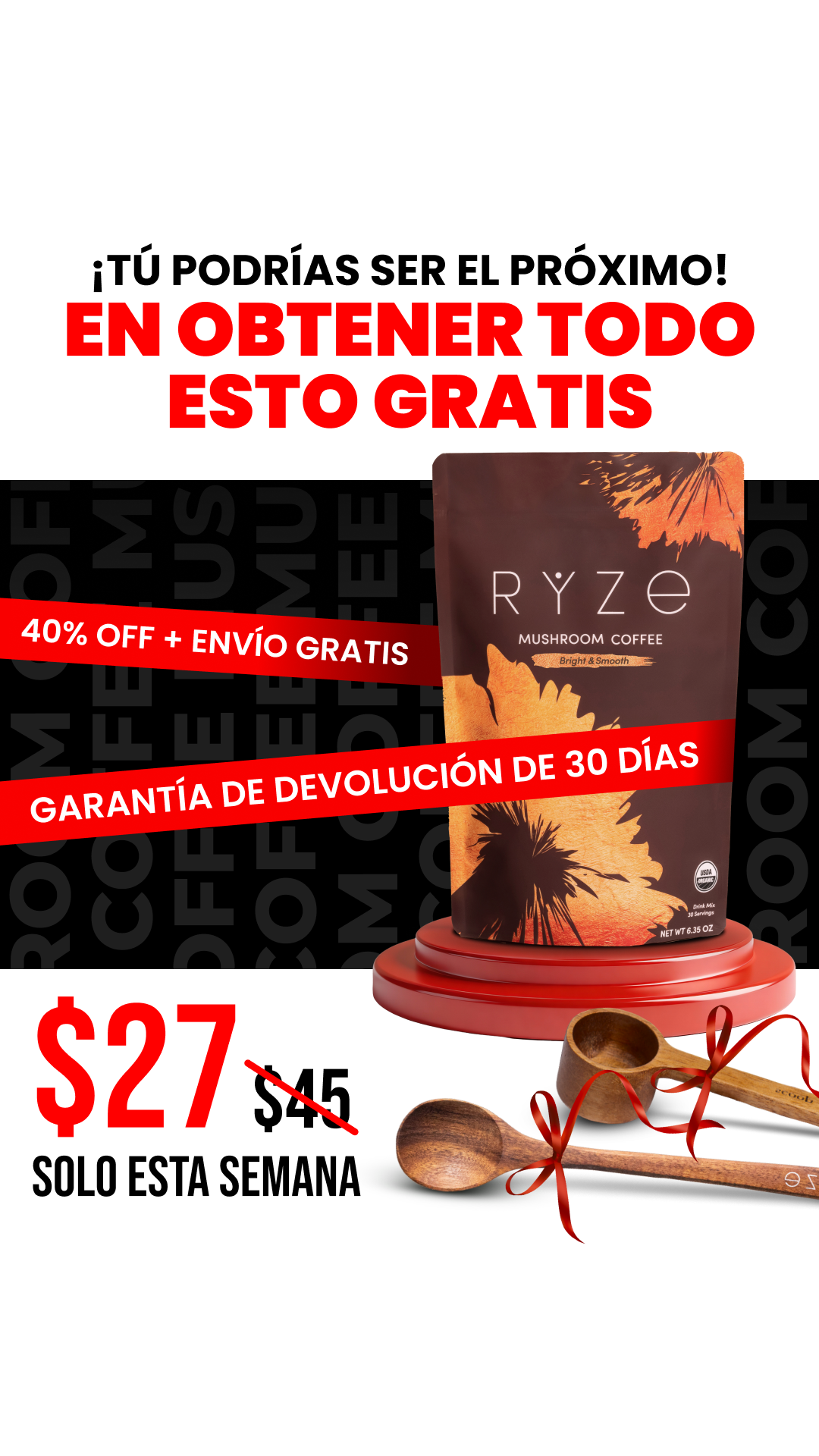 RYZE Superfoods Facebook ad