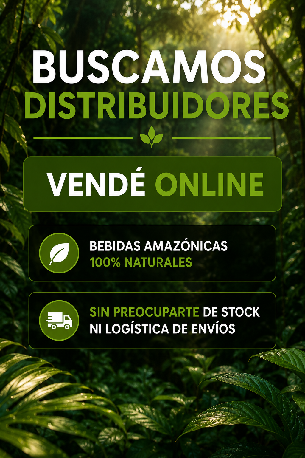 Natural Amazonia - Bebidas Fuxion Facebook ad: EMPRENDÉ ONLINE CON BEBIDAS SALUDABLES