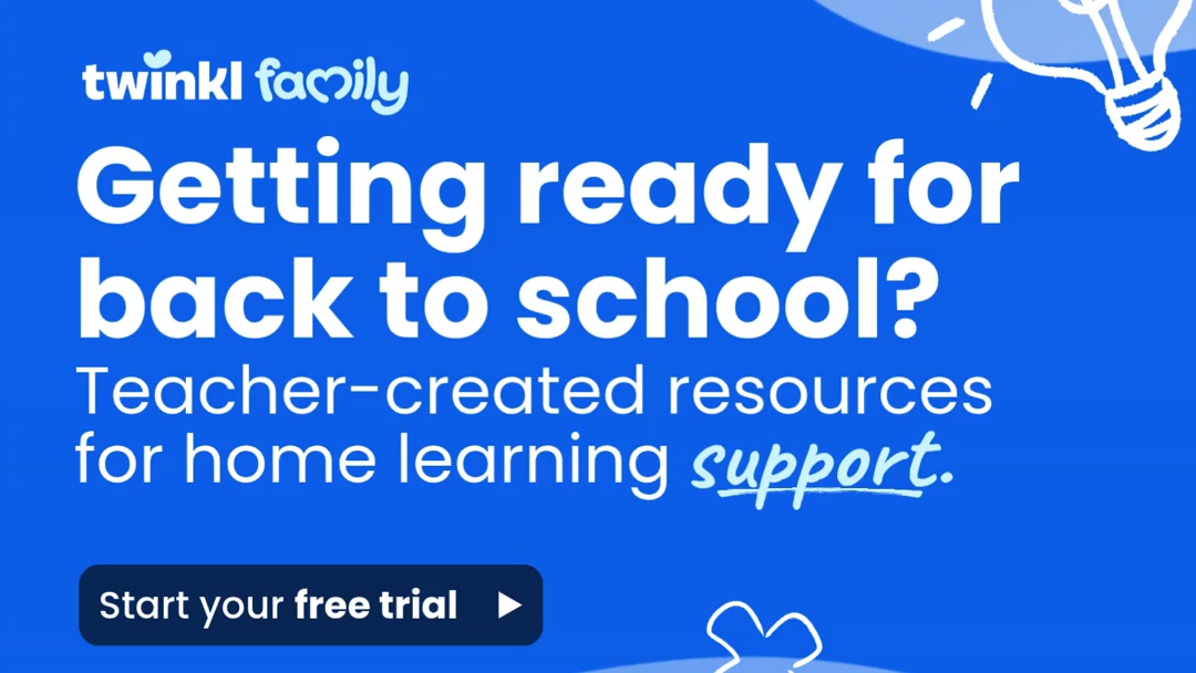 Twinkl Family Facebook ad: Free trial