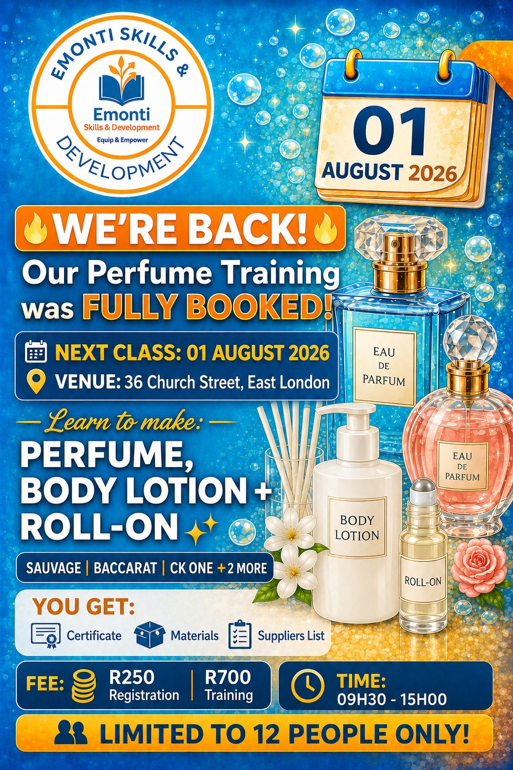 eMonti Skills and Development Facebook ad: WE'RE BACK BY PUBLIC DEMAND!