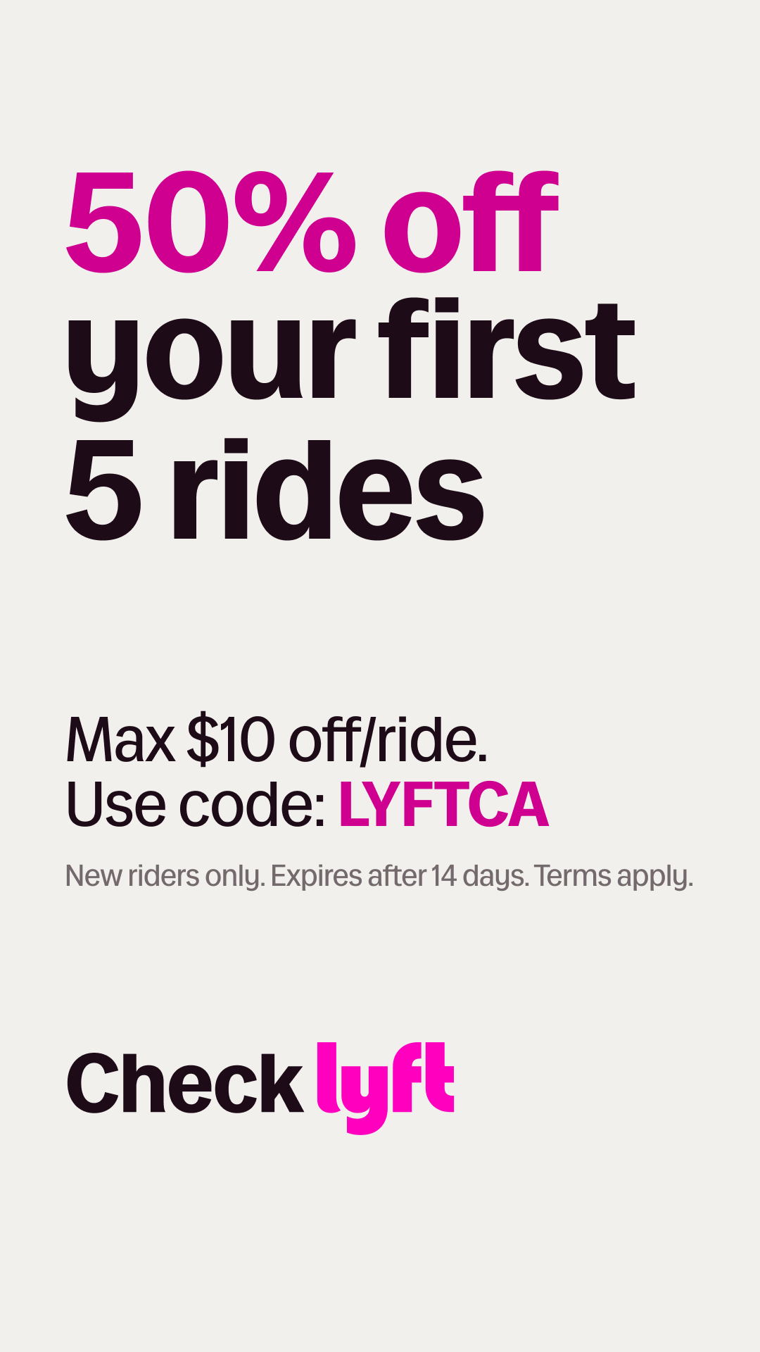 Lyft Facebook ad