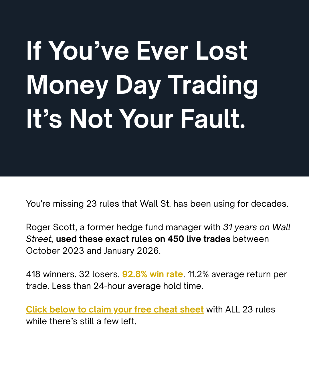 Elite Money Trader Facebook ad