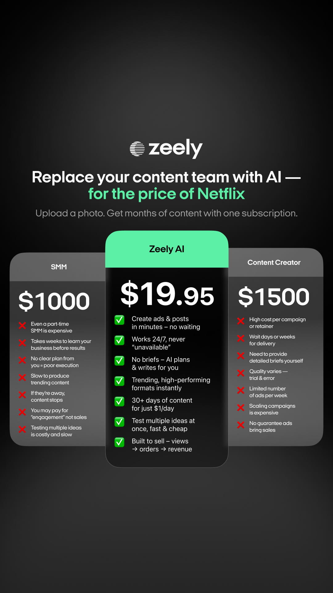 Zeely Facebook ad
