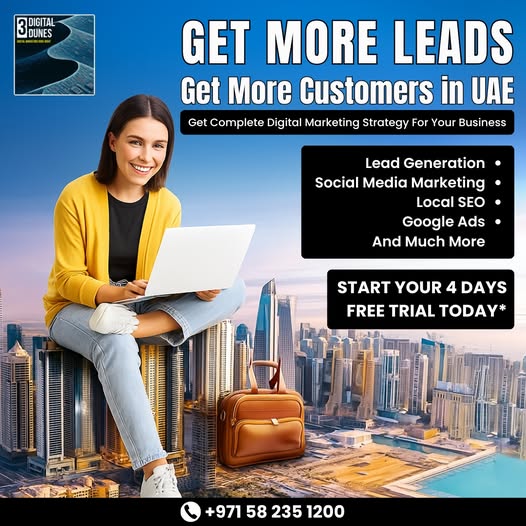 3 Digital dunes Facebook ad: Book your 4-day FREE trial* today