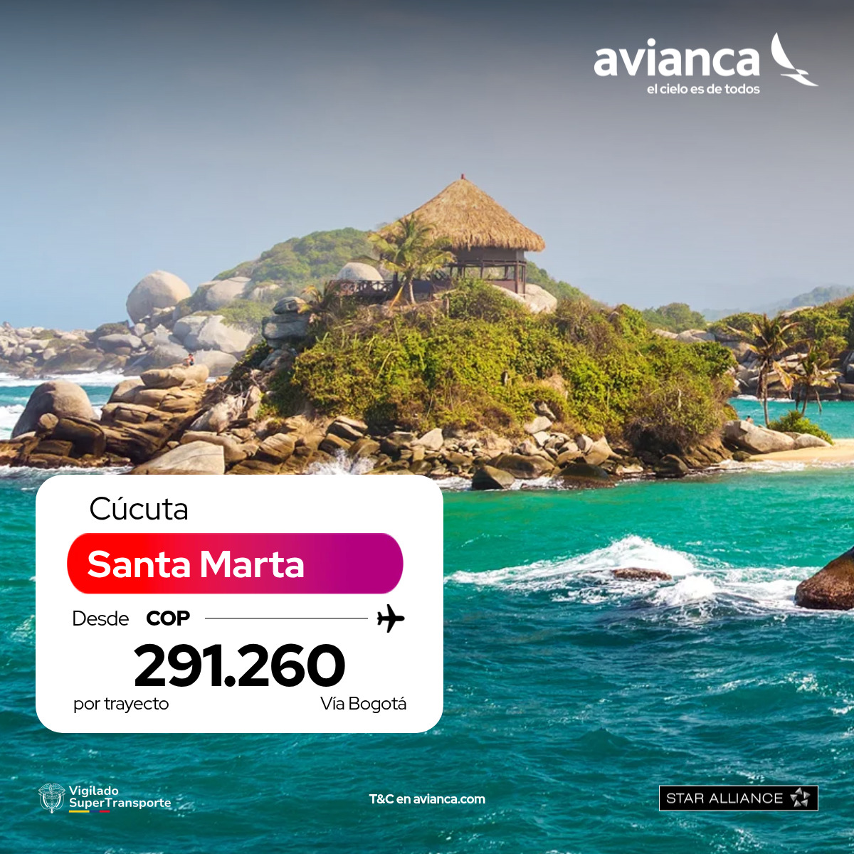 Avianca Facebook ad: Un nuevo viaje se acerca