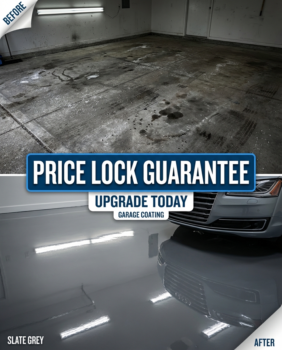 My Local Concrete Contractor Facebook ad: Epoxy Floors with Best-in-Class Warranty