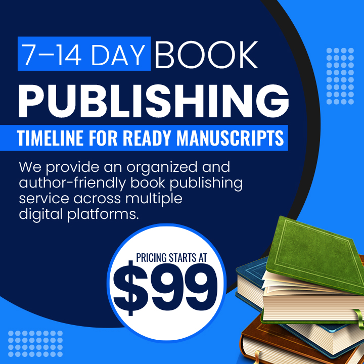Random Story House Facebook ad: Ready Manuscript? Publish In 7-14 Days