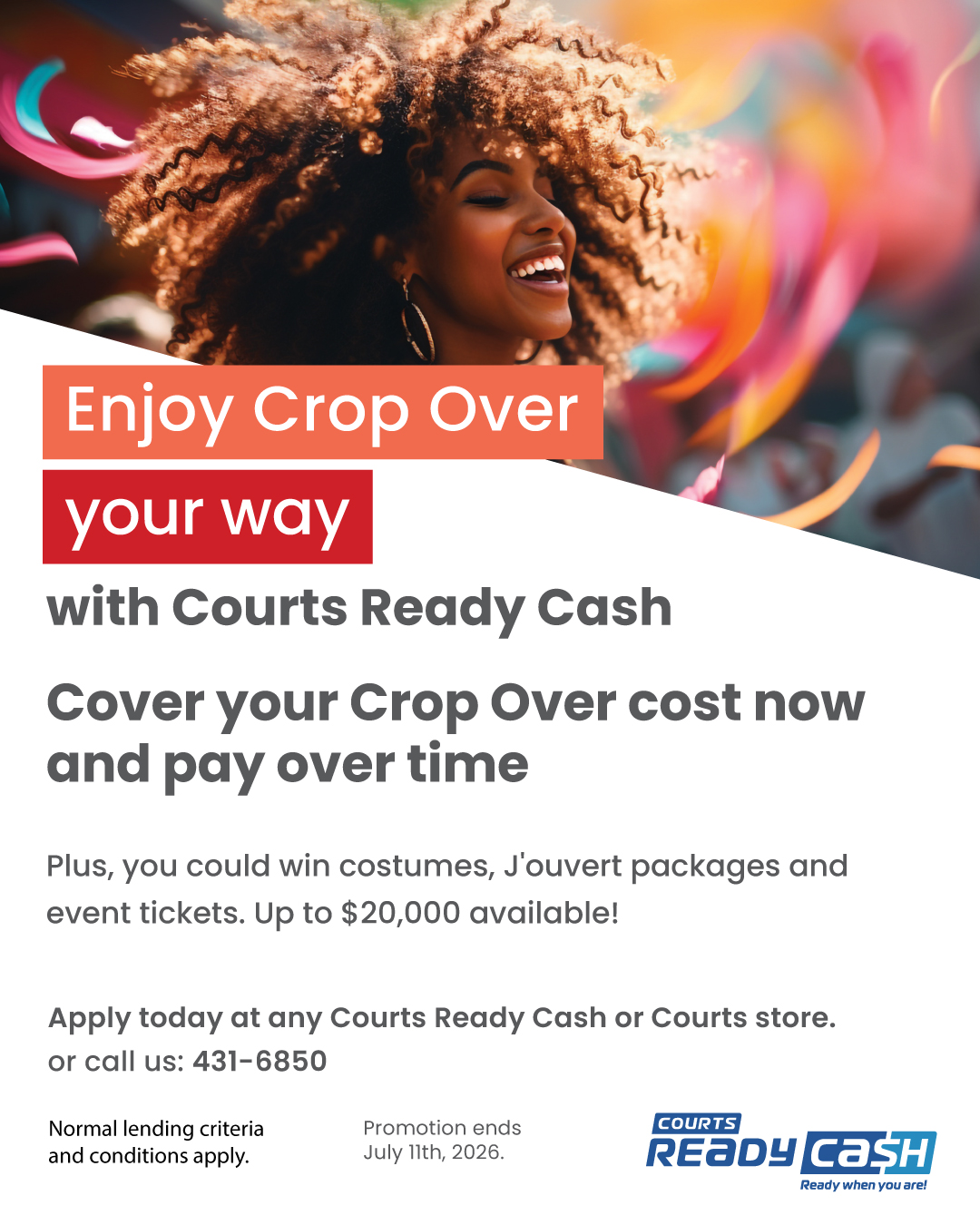 Courts Ready Cash Barbados Facebook ad from Jun 23, 2026