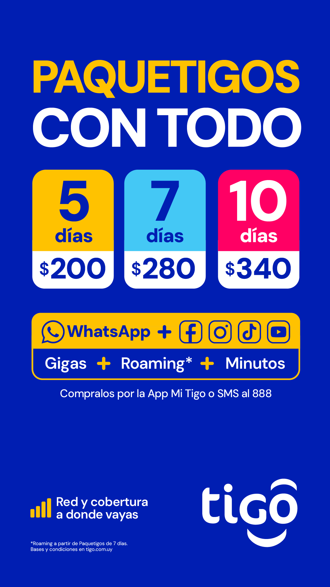 Tigo Uruguay Facebook ad from Jun 5, 2026