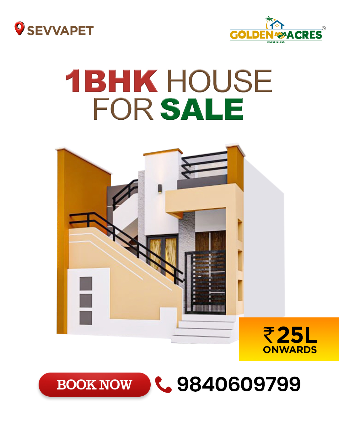 Golden Acres Properties Facebook ad: Affordable Home with Excellent Connectivity