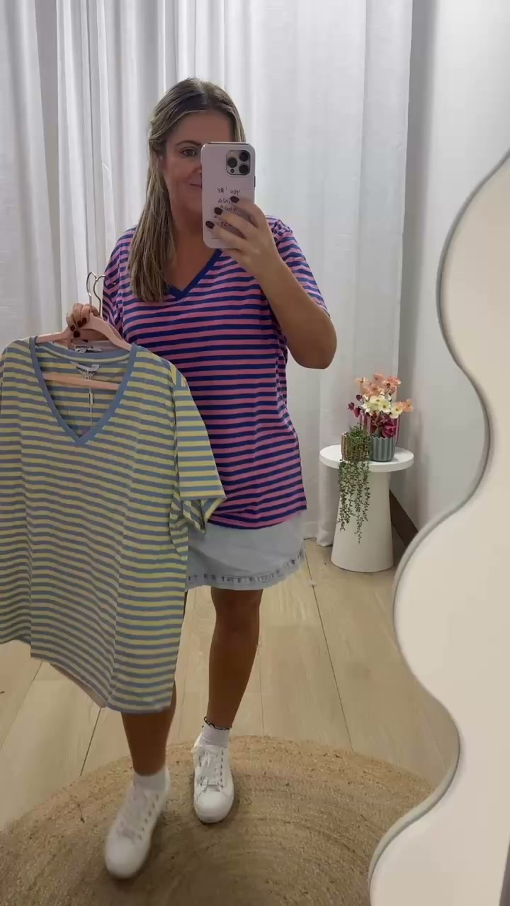 Proud Poppy Clothing Facebook ad: Meet The Striped V-Neck Tee