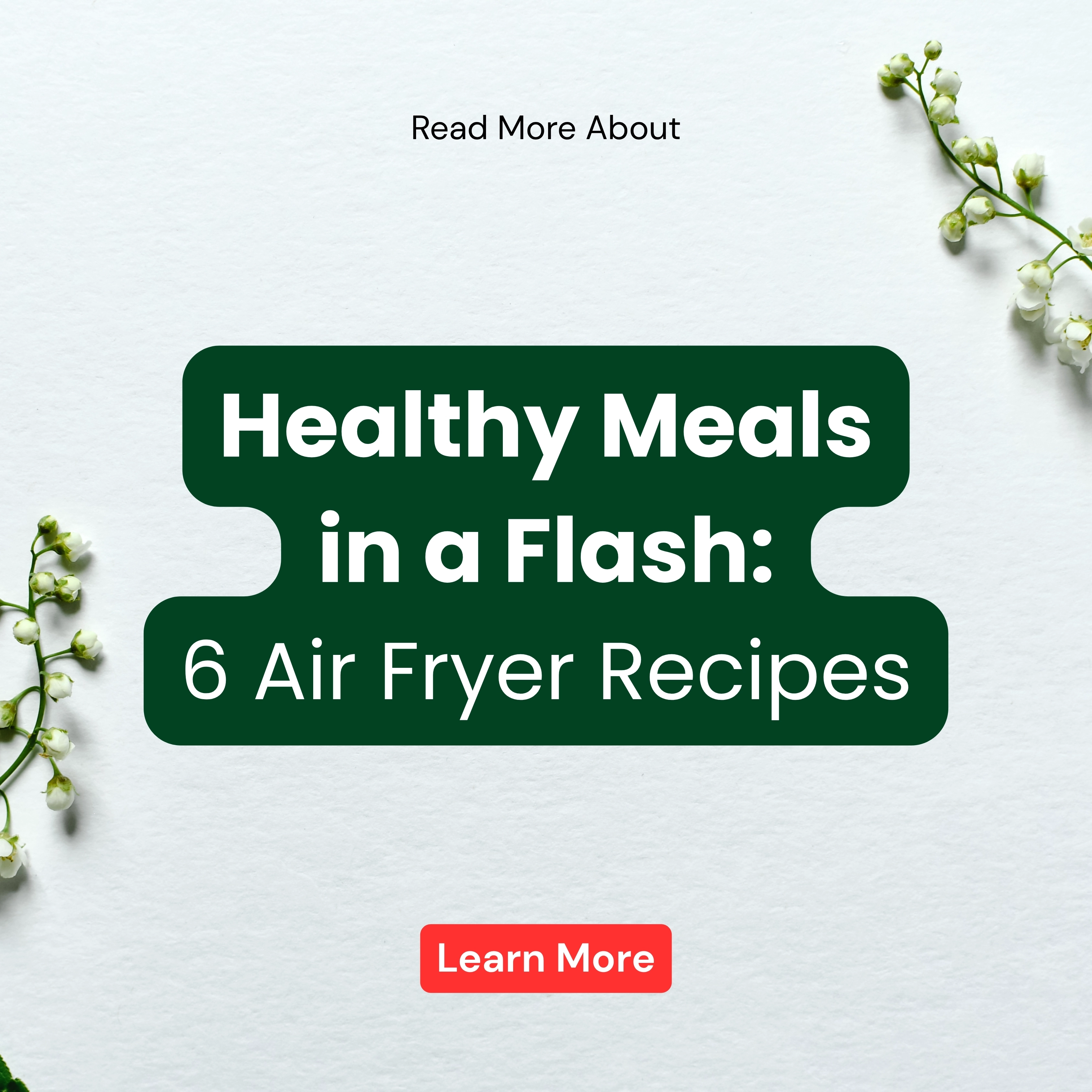 Knowledge Centre Facebook ad: Learn more about healthy air fryer recipes