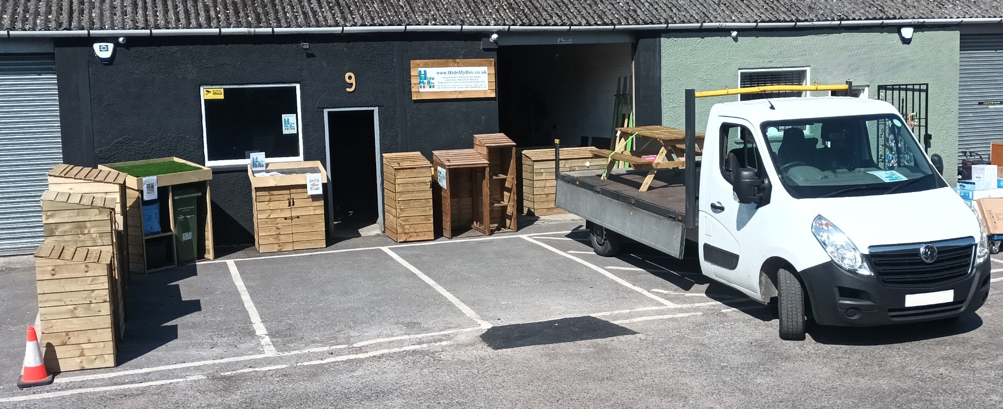 Hide My Bin - Garden Storage Solutions Facebook ad: Bin Stores Fully Built & Delivered to Your Garden