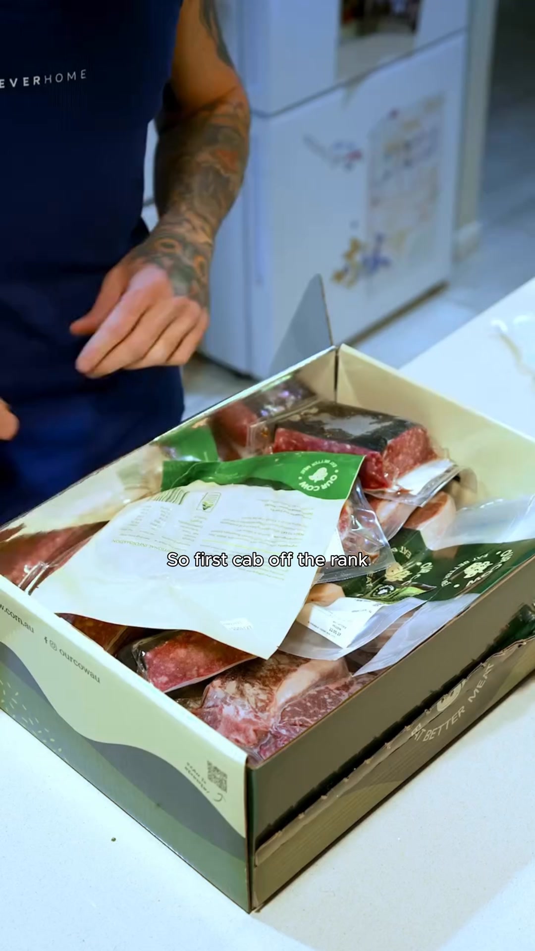 Our Cow Facebook ad: Premium meat, delivered to your door