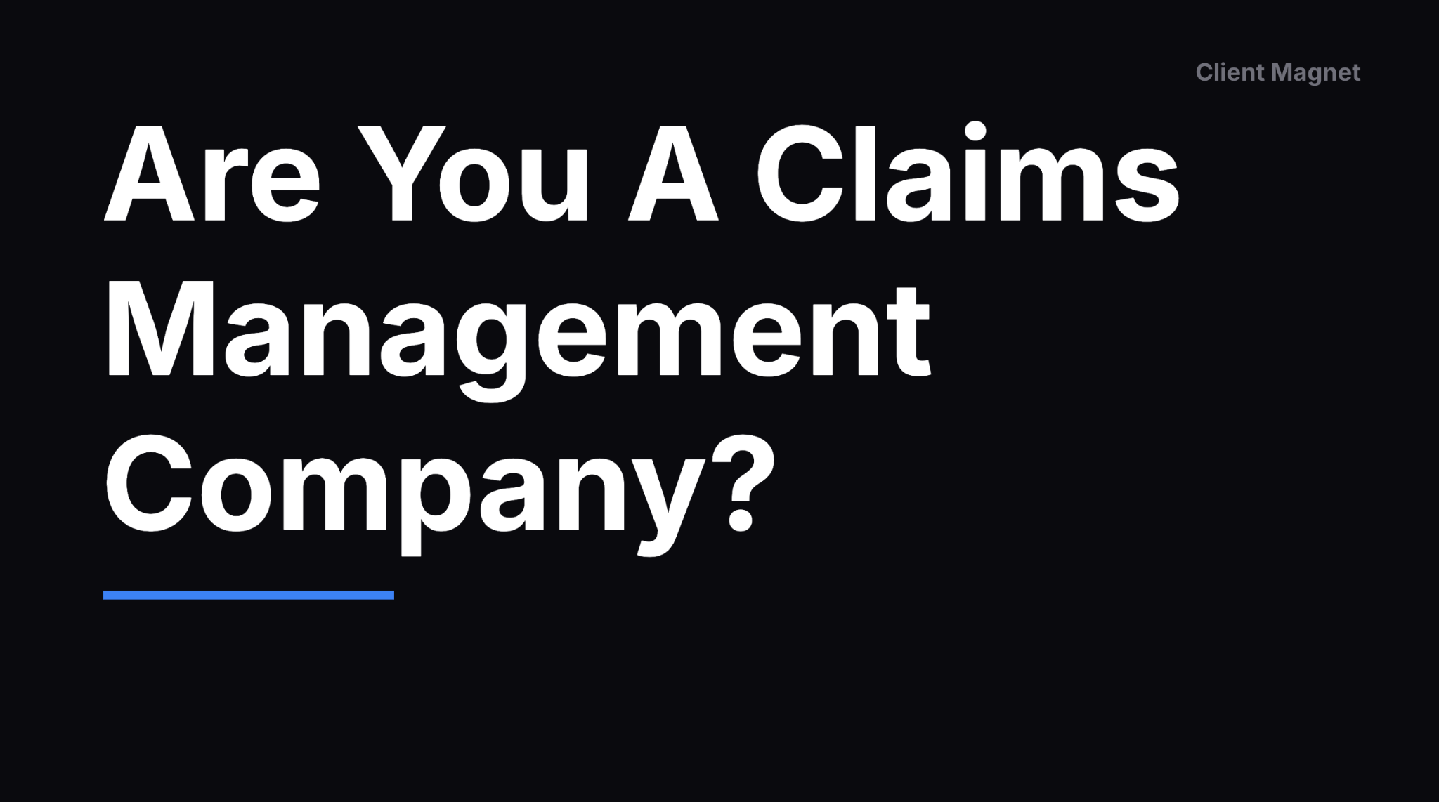 Client Magnet Facebook ad: Free Claims Ads Strategy