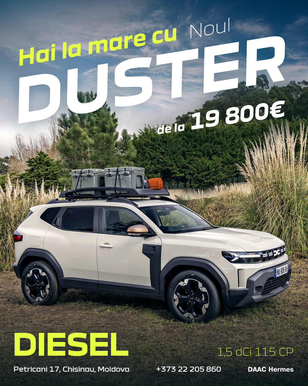 DACIA Moldova Facebook ad: Disponibil de la 19 800 € în Moldova
