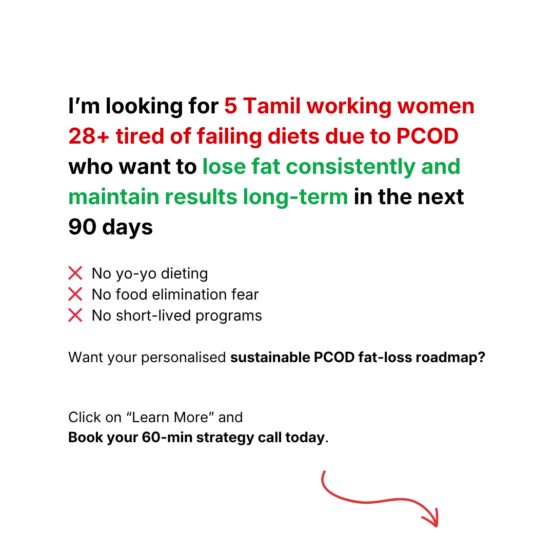 Coach Nasrien Facebook ad: Reverse PCOS Naturally in 6 Weeks