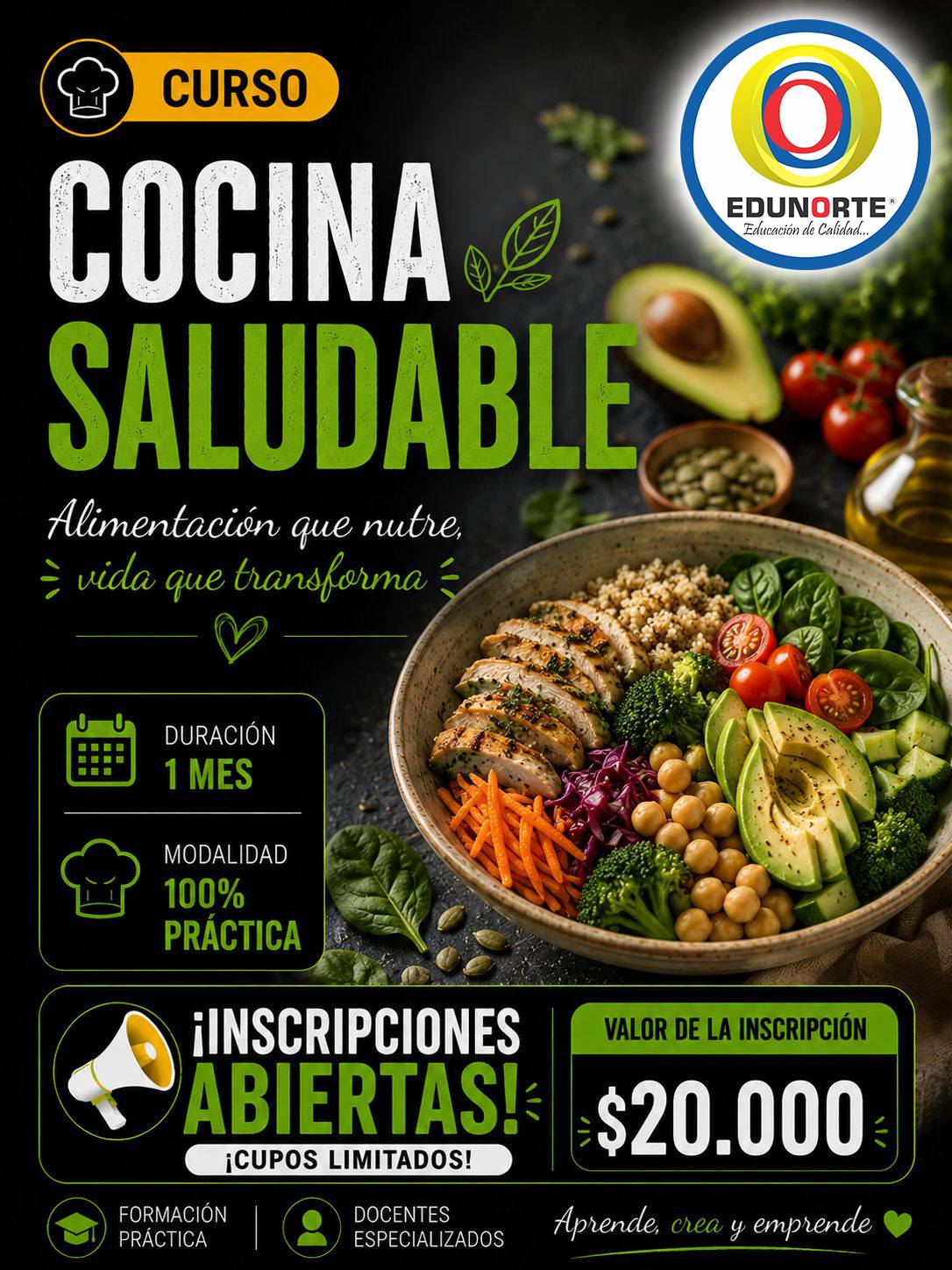 Edunorte 15 Facebook ad: Tu cuerpo es tu templo.