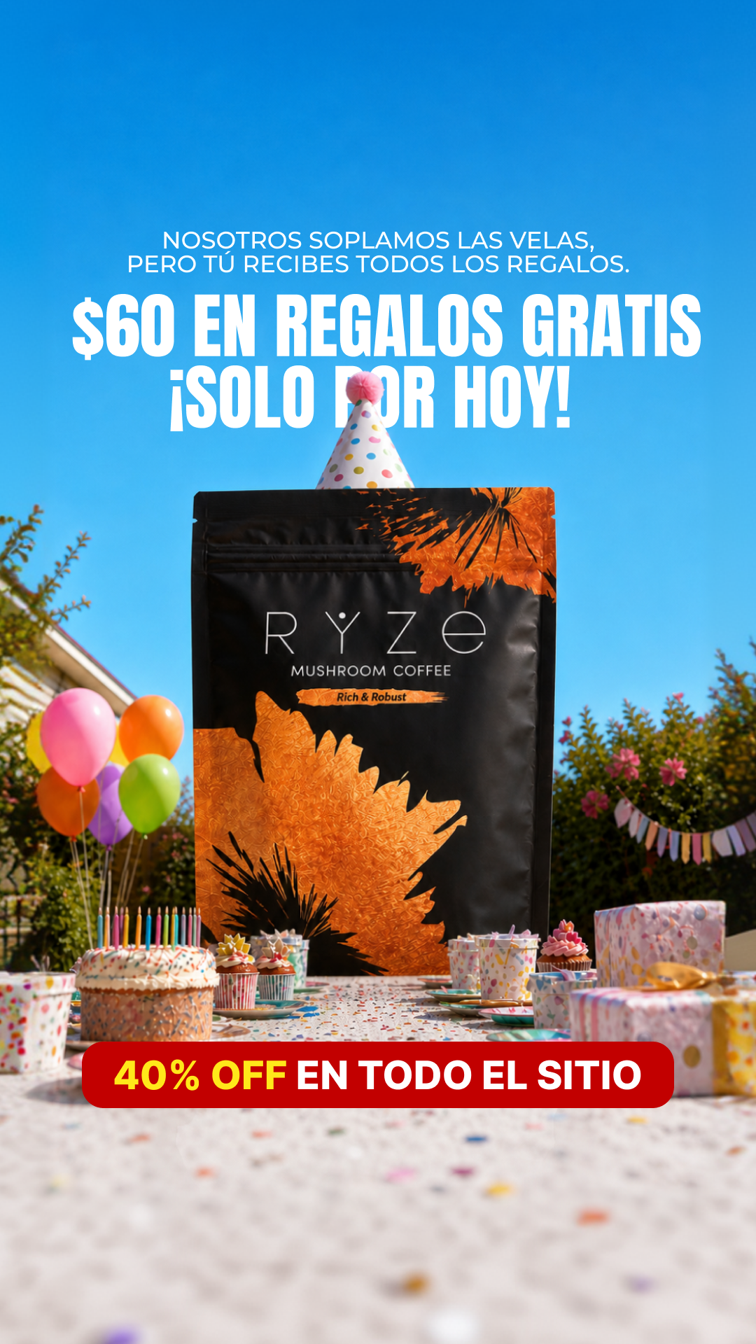 RYZE Superfoods Facebook ad