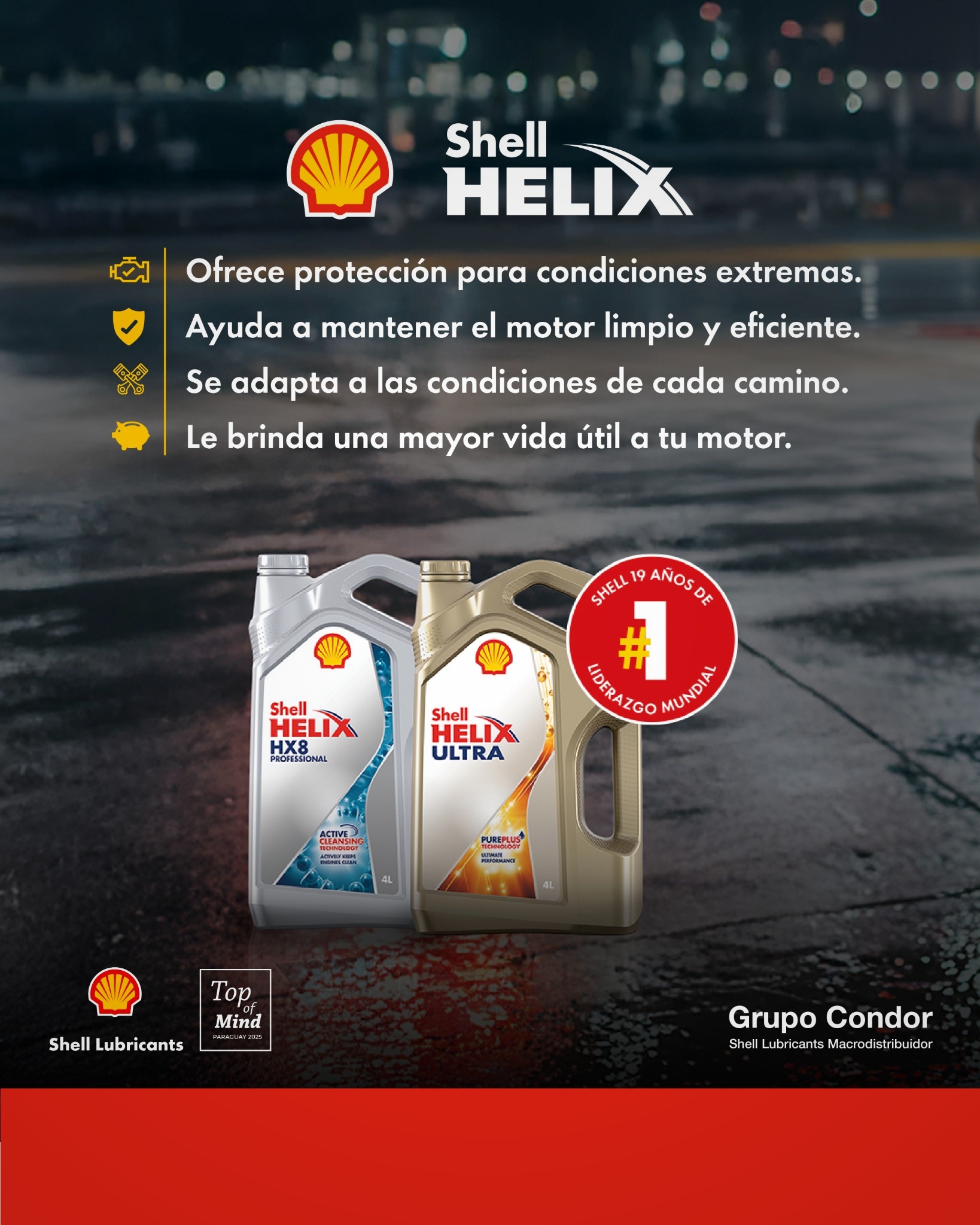 Shell Lubricantes Paraguay Facebook ad: Cuida tu motor