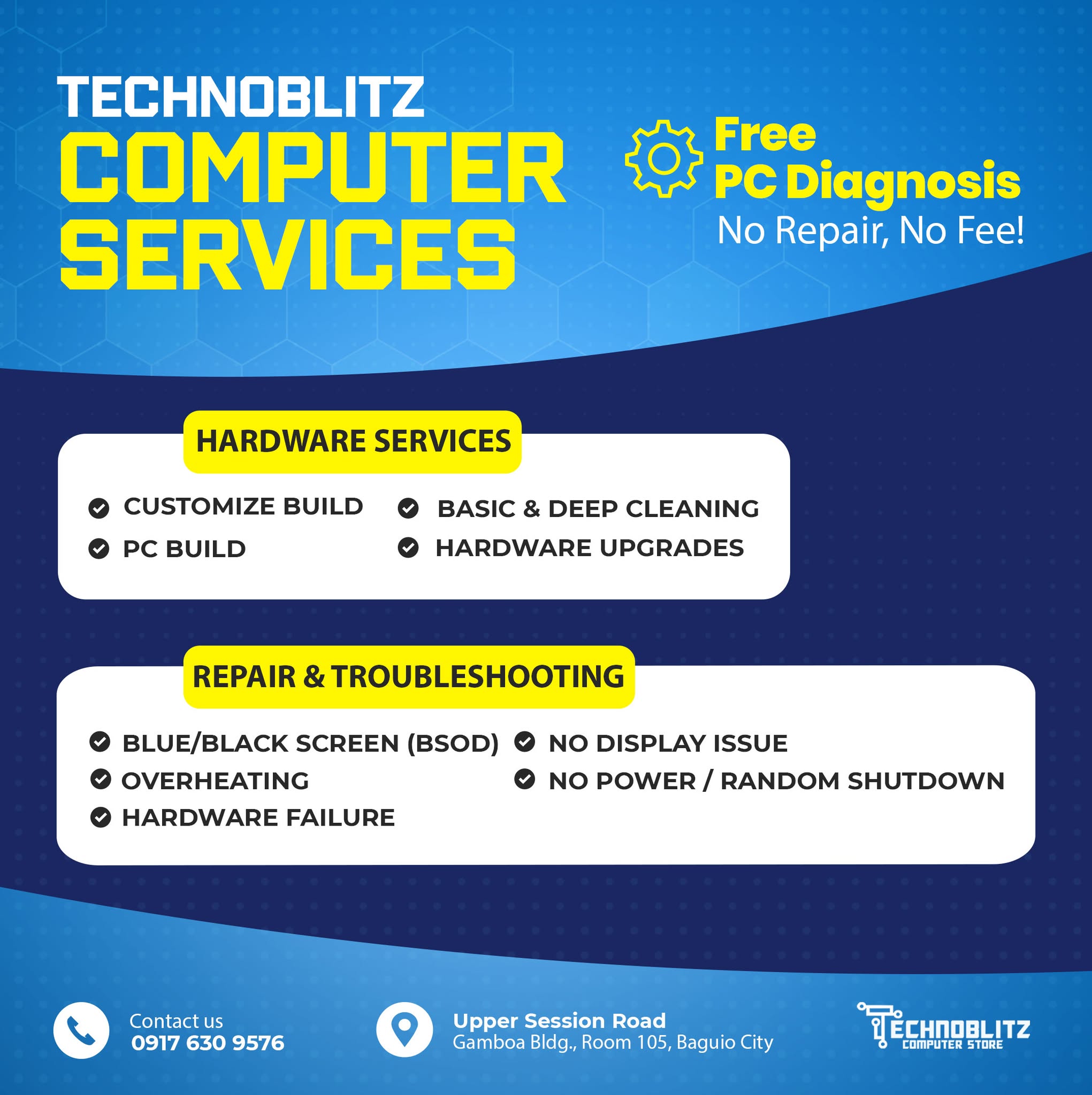 TechnoBlitz Computer Store- Baguio City Facebook ad