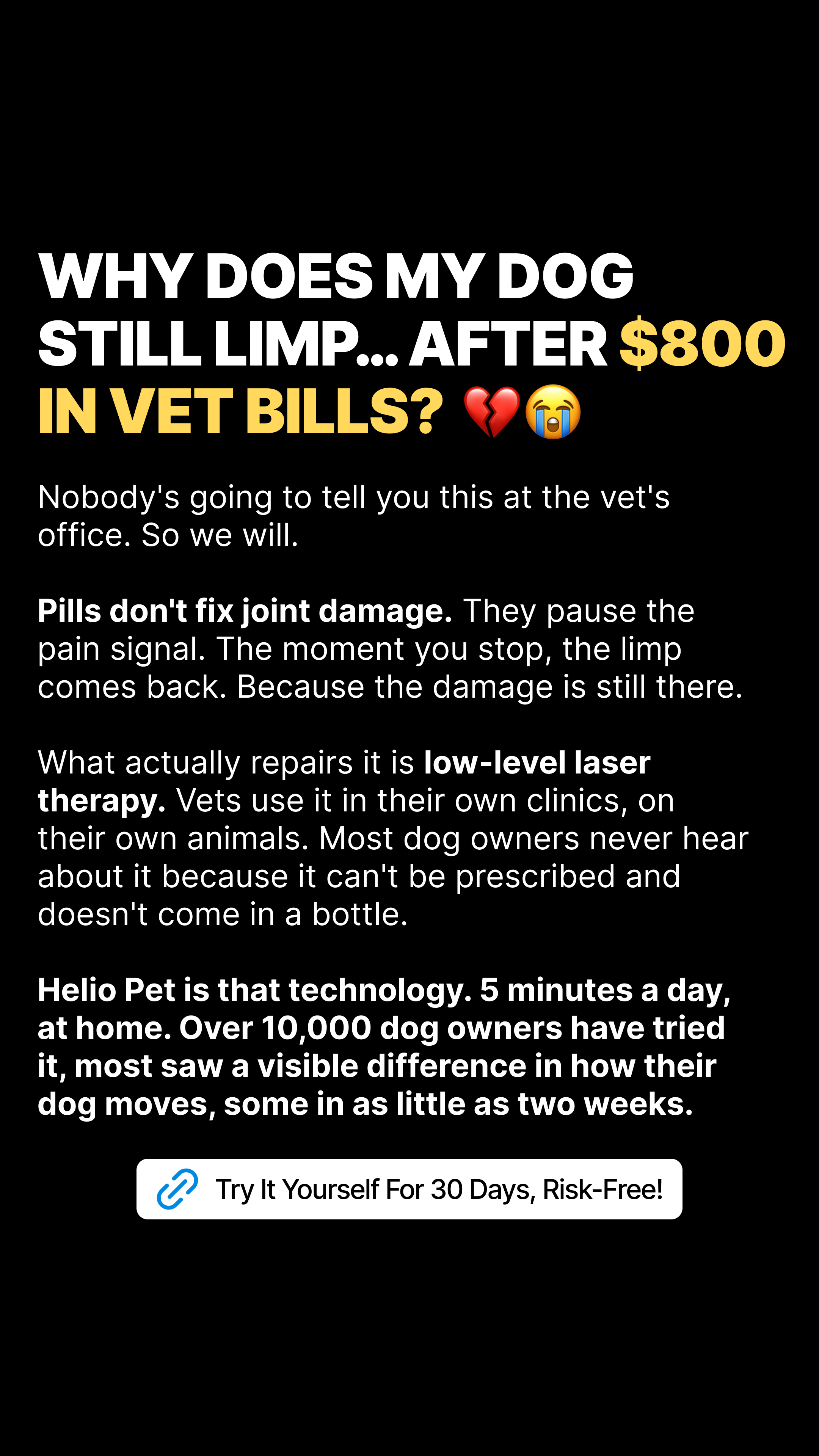 Helio Pet Facebook ad