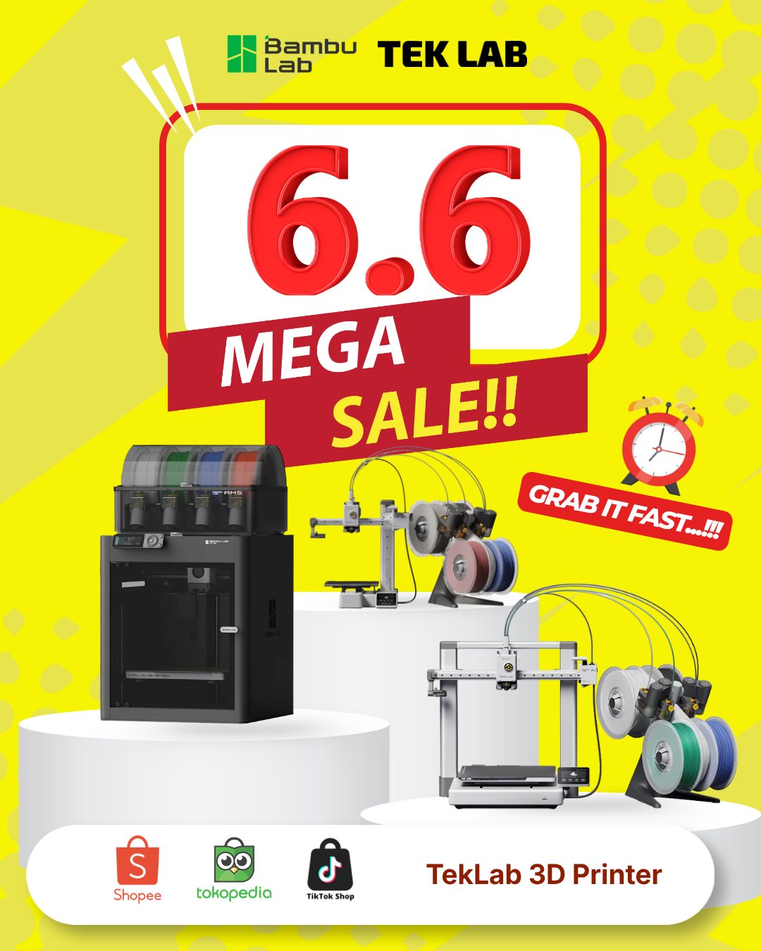 Tek Lab 3D Print Facebook ad: Kunjungi Online Store TekLab 3D Printer sekarang juga…