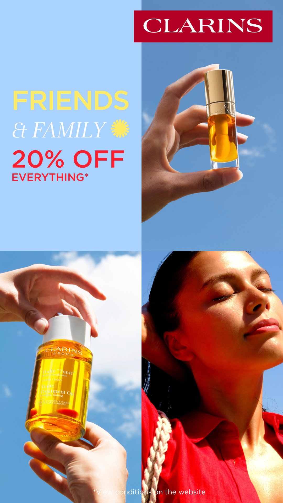 Clarins Facebook ad from Jun 25, 2026