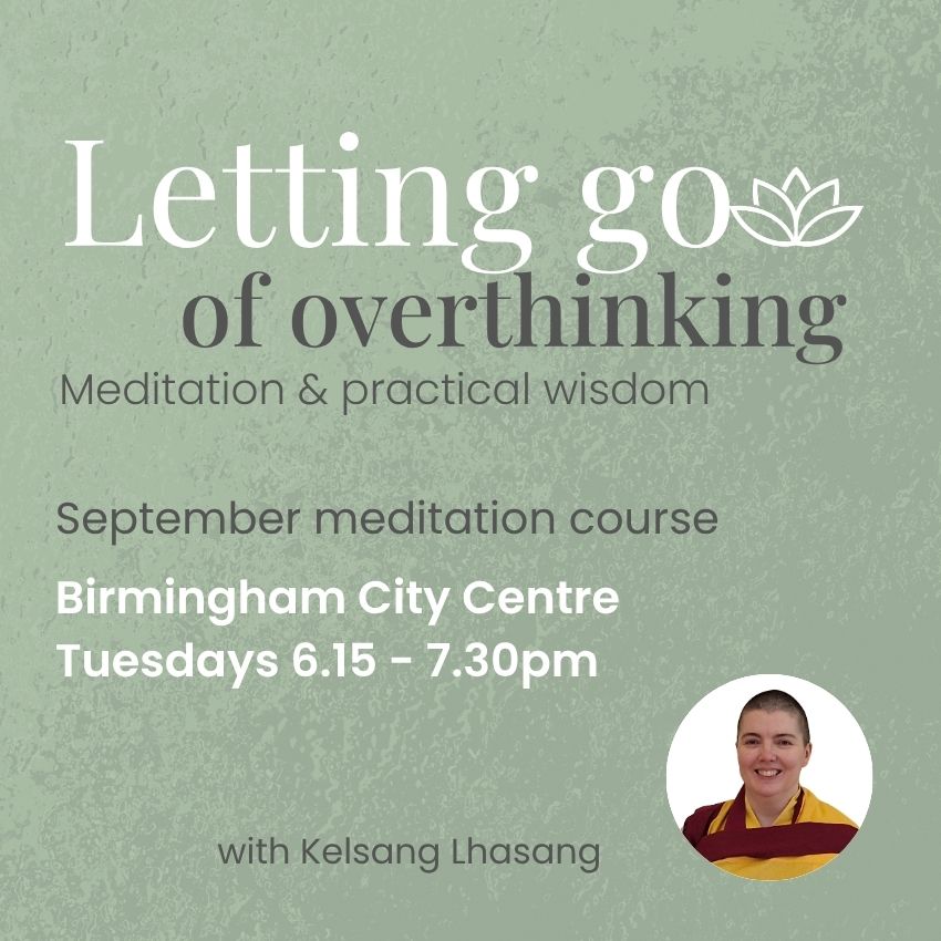 Kadampa Meditation Centre Birmingham Facebook ad: Letting go of overthinking