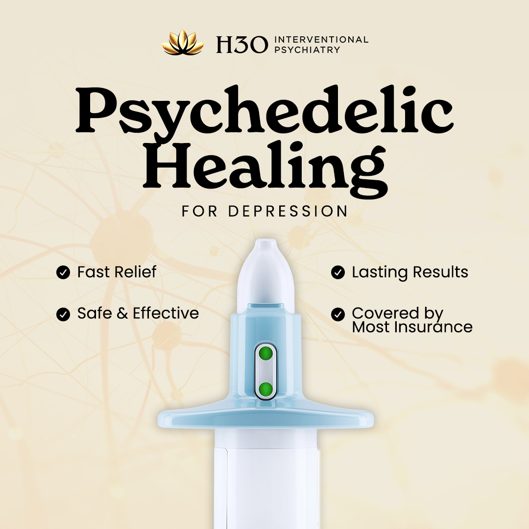 H3O Interventional Psychiatry Facebook ad: Covered by Major Insurance