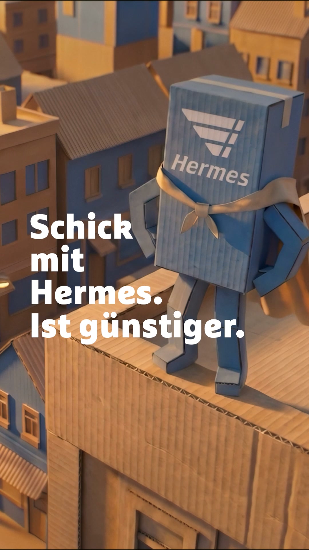 Hermes Logistik Facebook ad: Schick mit Hermes.