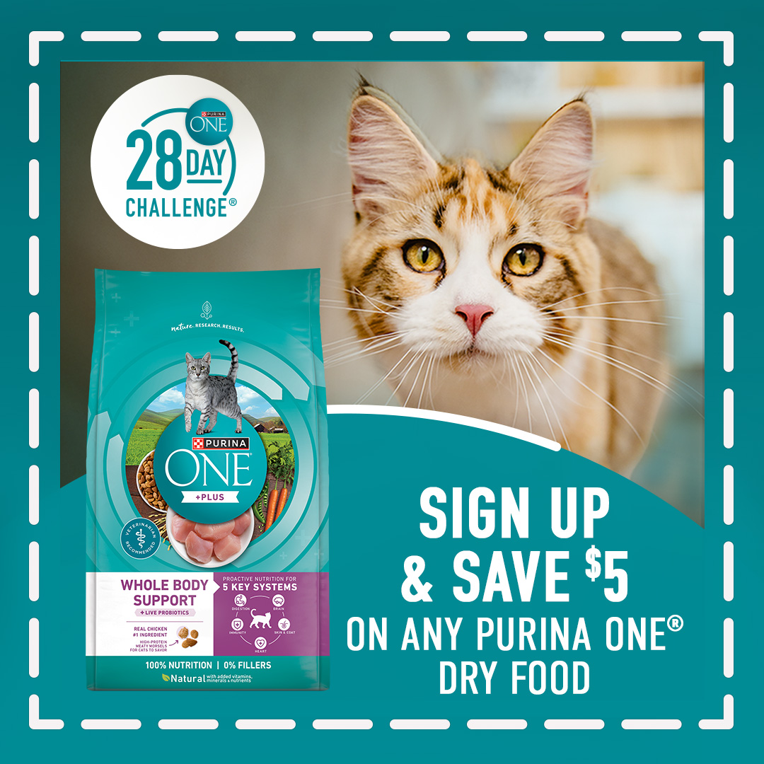 Purina ONE Facebook ad: See Visible Differences. Save $5