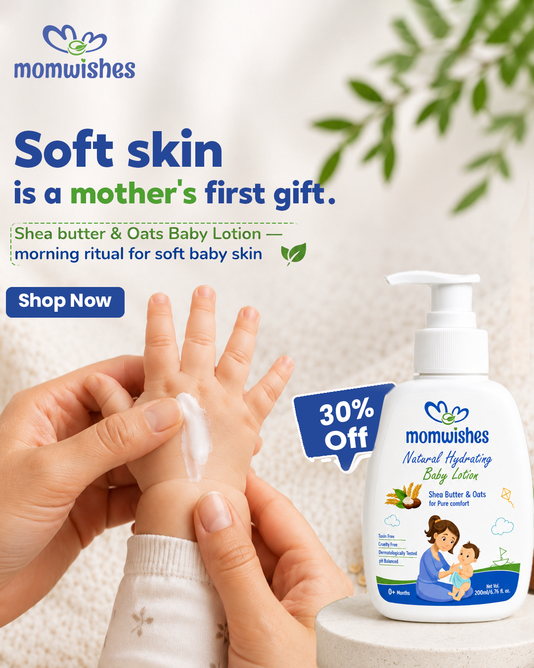 MomWishes Facebook ad: Get 30% OFF combo