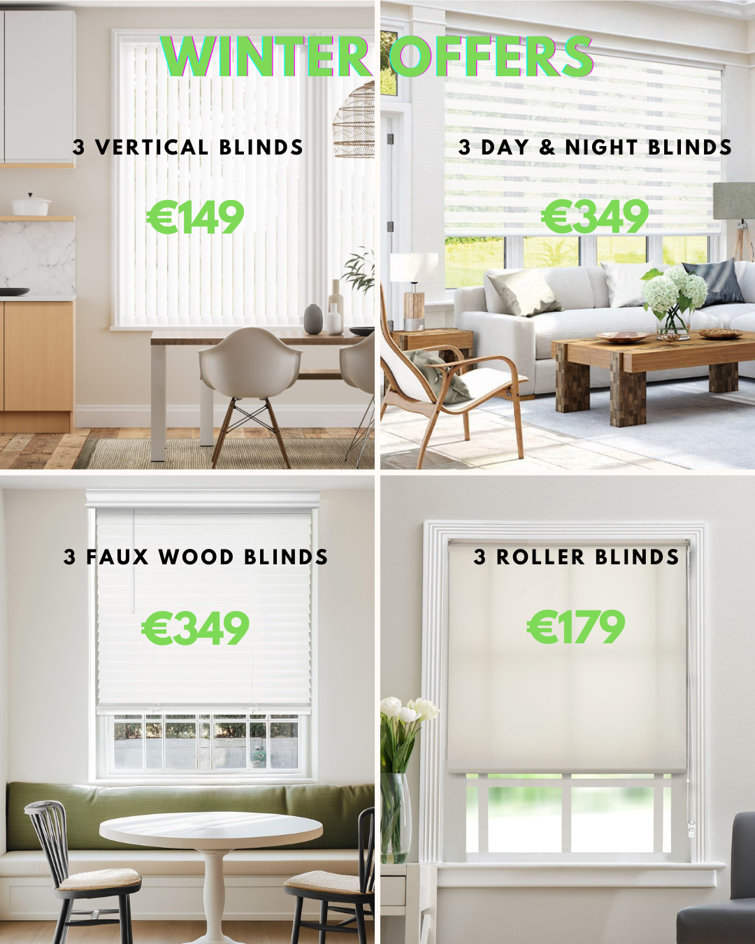 PriceLess Blinds Facebook ad: FREE quote & home measurement with no obligation or…