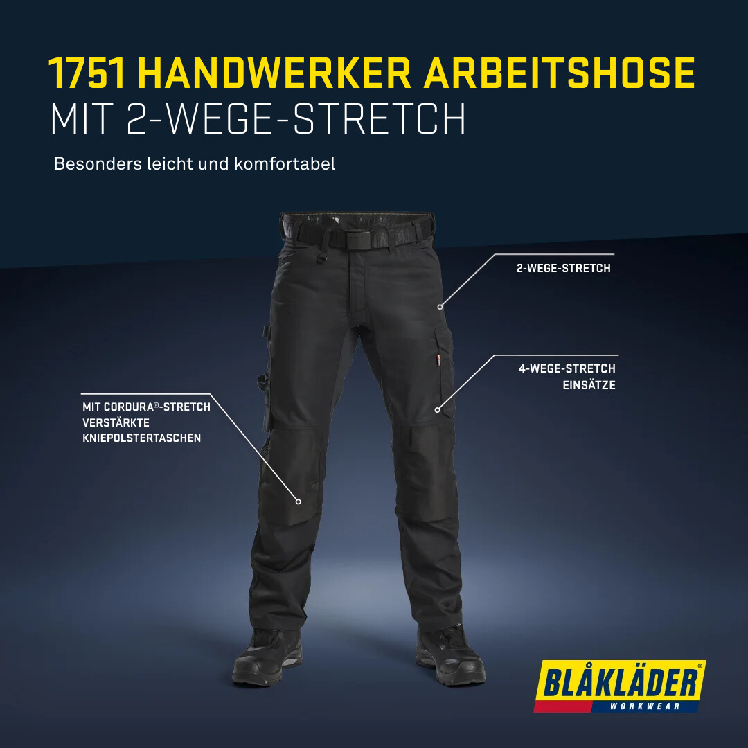 Blaklader Facebook ad: Handwerker Arbeitshose mit Stretch - Blåkläder