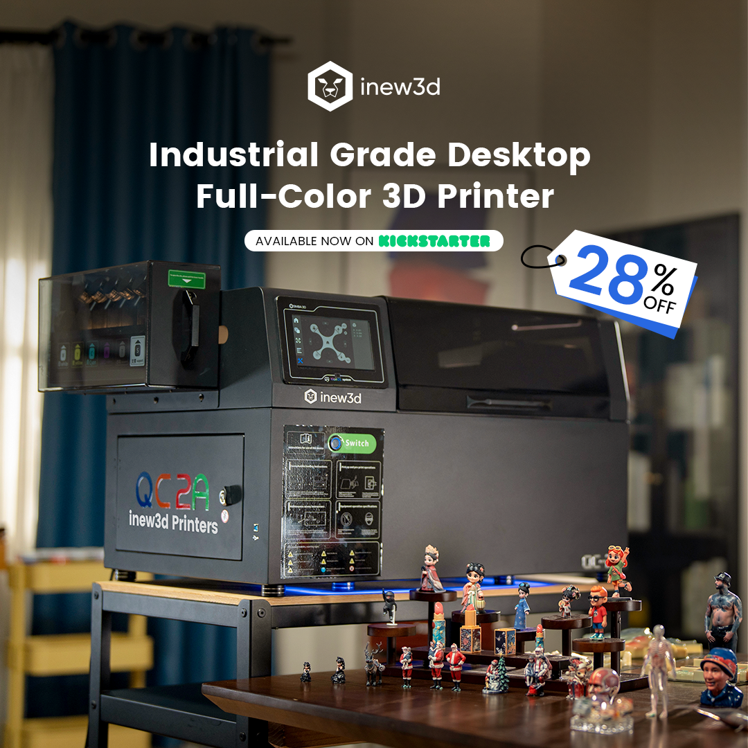 Inew3d Facebook ad: Now live on Kickstarter. Grab it now with the Super Early…
