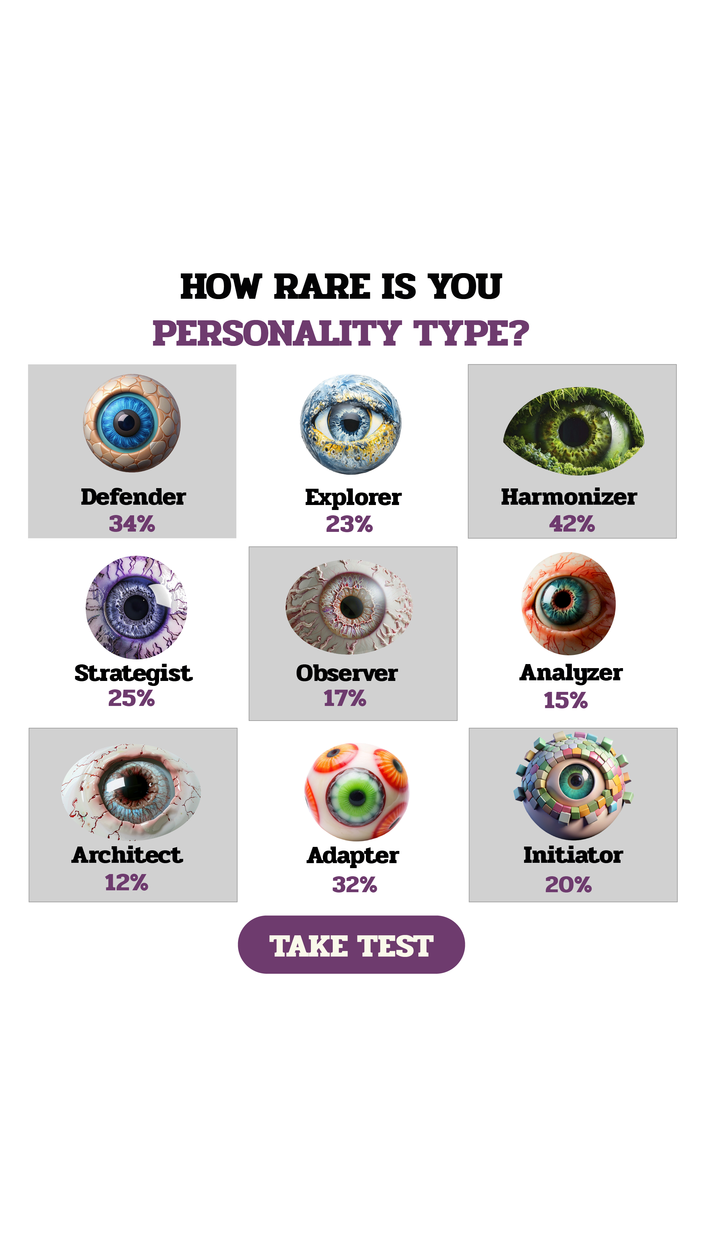 Personality Type Facebook ad