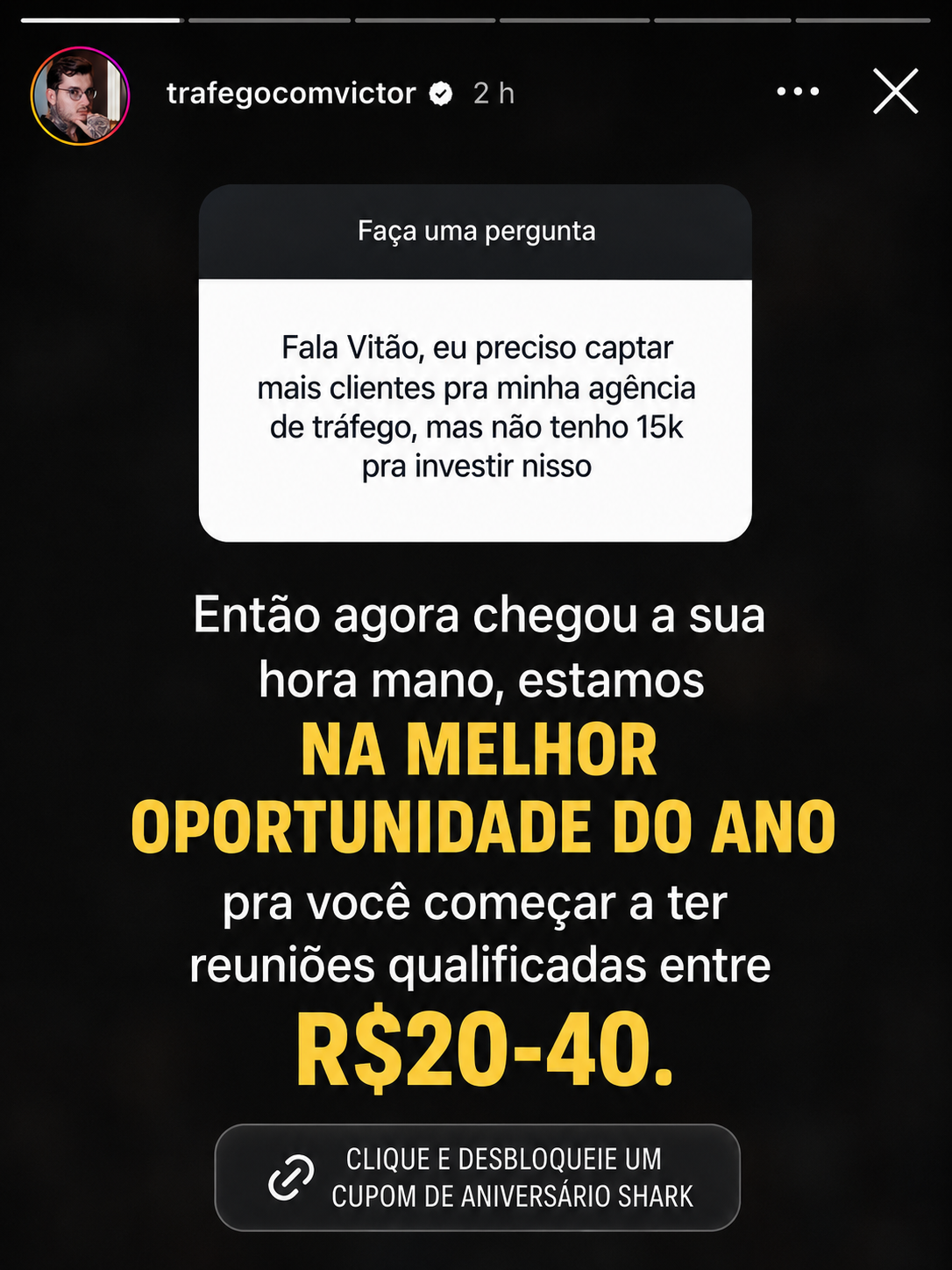 trafegocomvictor Facebook ad