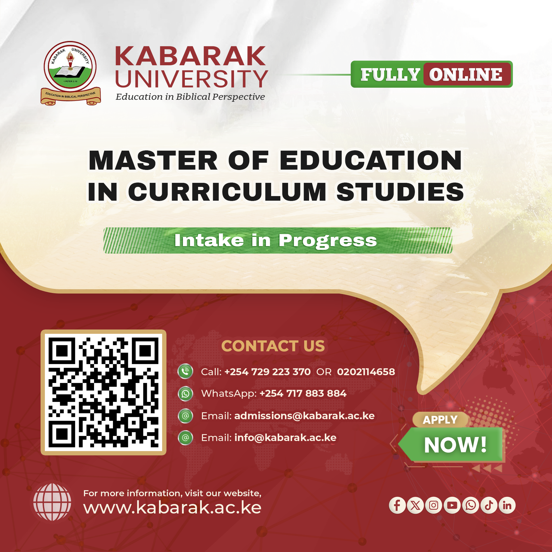 Kabarak University Facebook ad