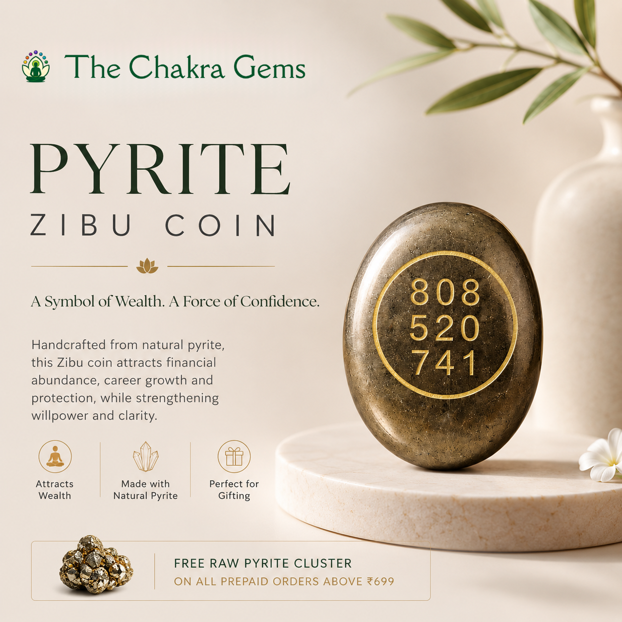 The Chakra Gems Facebook ad: Divine Healing Collection at ₹399