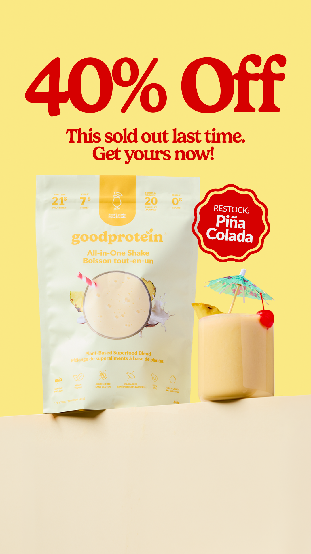 Good Protein Facebook ad