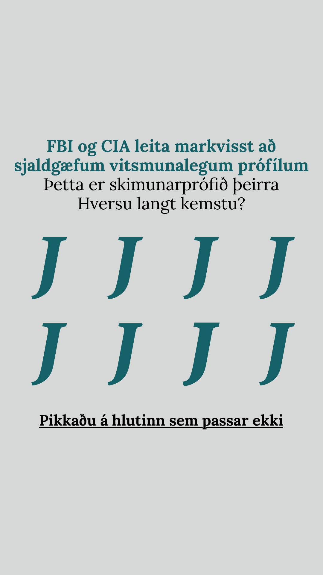 Free International IQ Test Facebook ad