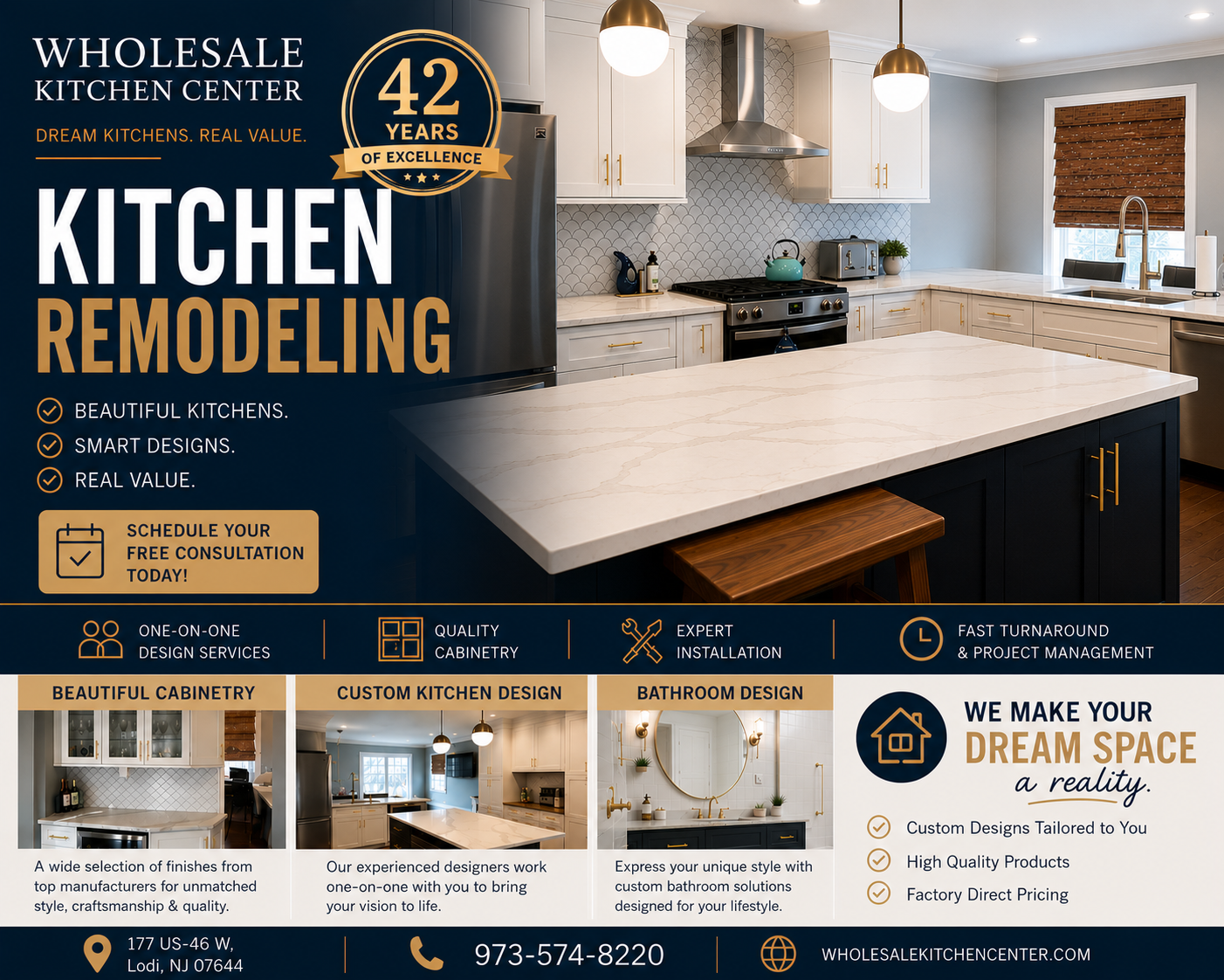 Wholesale Kitchen Center Facebook ad