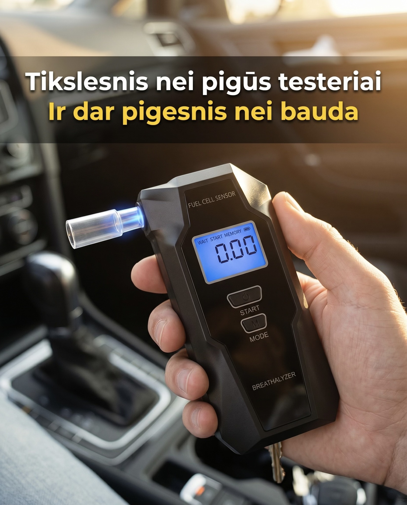 AutoLedai.lt - Rasime geriausią šviesą Jūsų kelionei Facebook ad: DriveGuard S8 PRO - itin tikslaus matavimo alkotesteris…