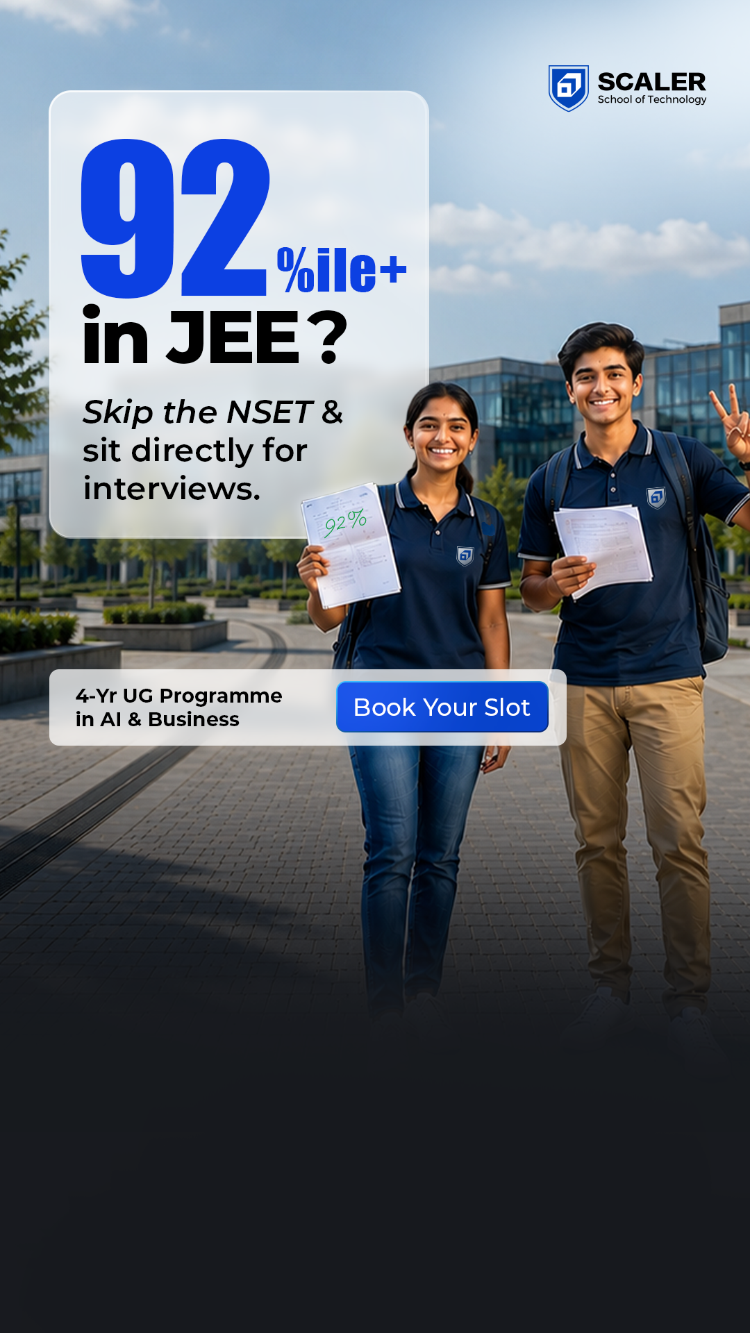 Scaler School of Technology Facebook ad
