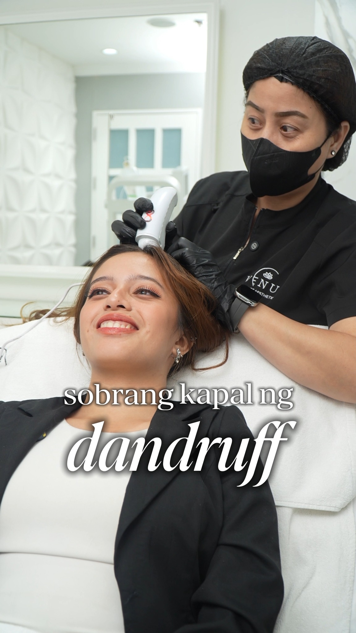 Venus Aesthetics.PH Facebook ad: Dandruff buildup can affect more than scalp comfort.