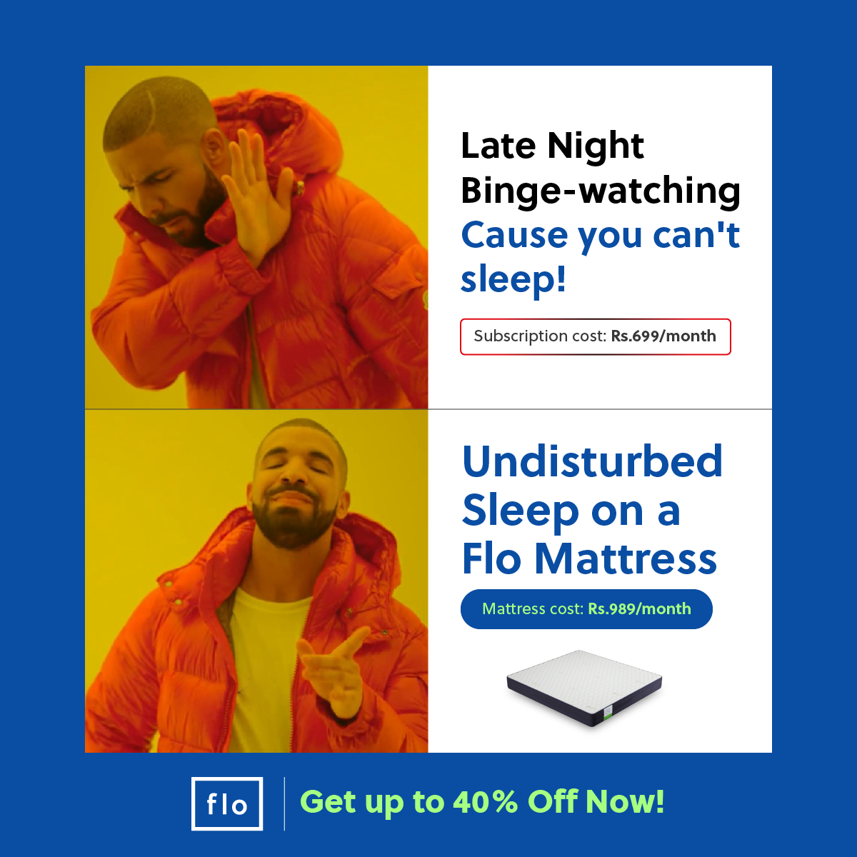 Flo Mattress Review Facebook ad