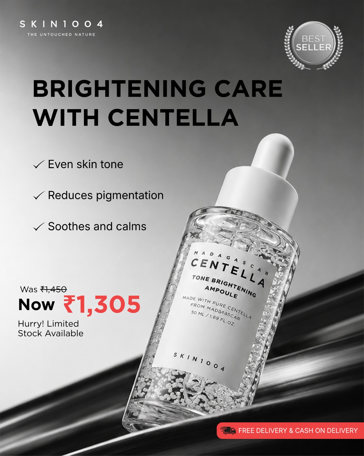Skin1004India Facebook ad: Gentle dark spot-correcting ampoule