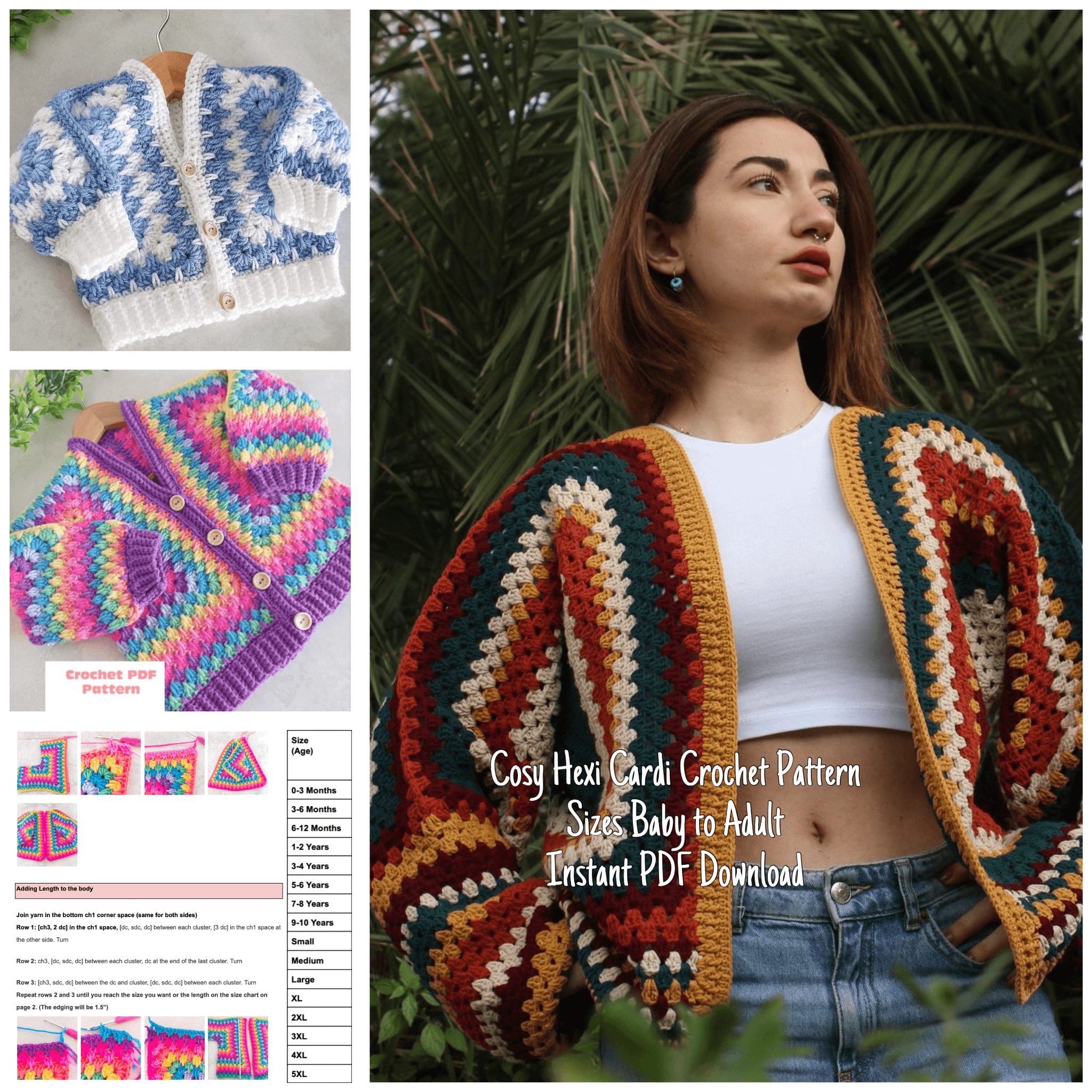 Cozy Hook Creations Facebook ad: A Whole Cardigan Made From Just Two Hexagons