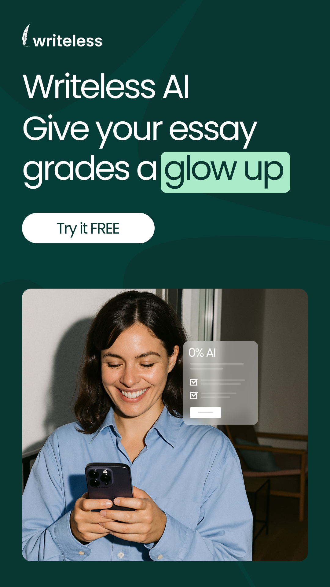 Writeless AI Facebook ad